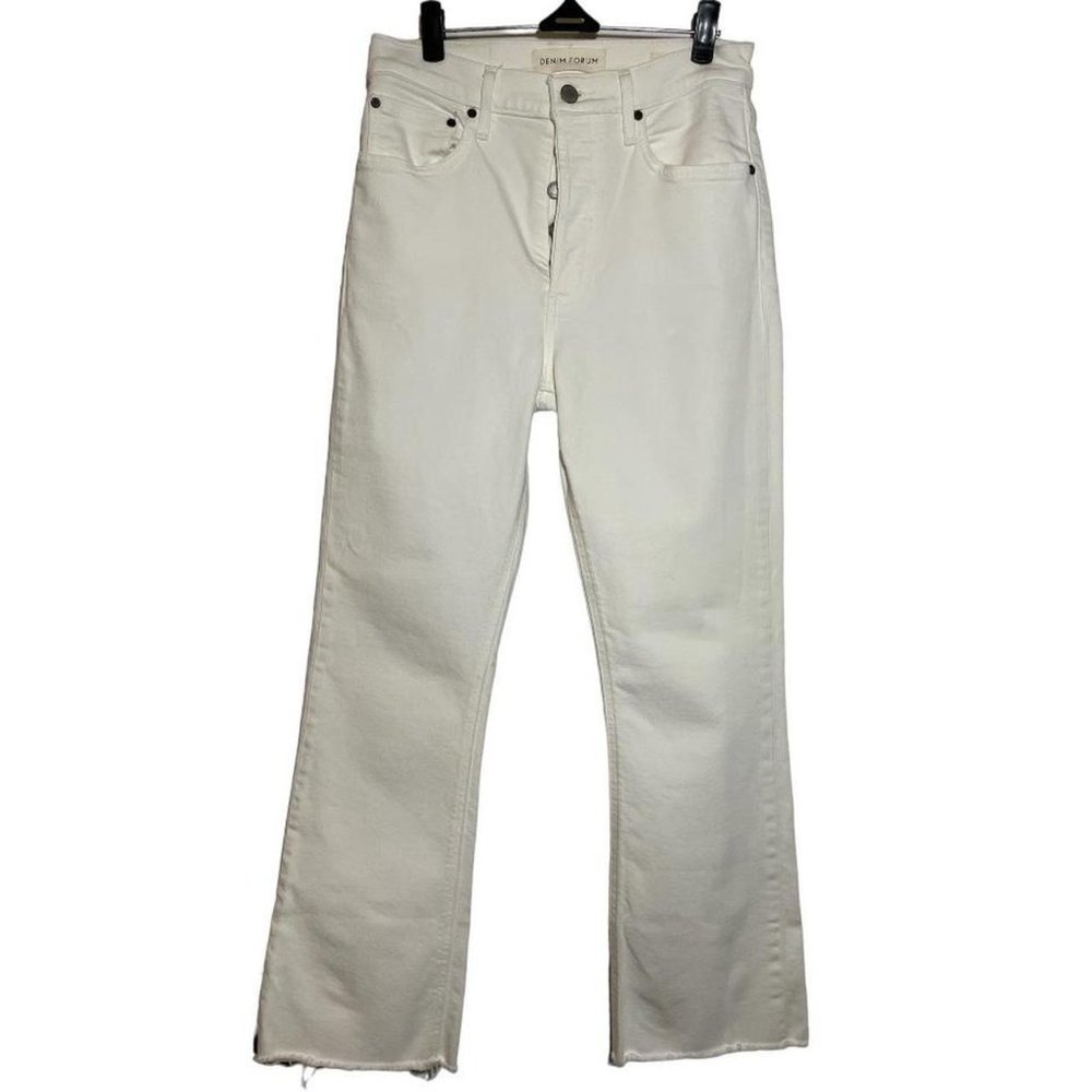 Aritzia Denim Forum The Bailey Crop Flare Jean in A Little White Lie size 27 - Picture 6 of 12